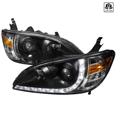 Spec-D Tuning 04-05 Honda Civic R8 Style Projector Headlight Black Housing 2LHP-CV04JM-8-RS